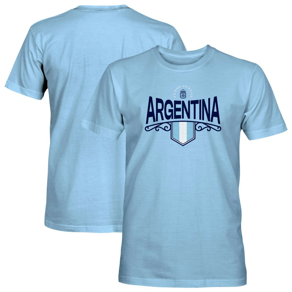 Argentina National Team 1863FC Pennant T-Shirts - Light Blue