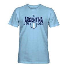 Argentina National Team 1863FC Pennant T-Shirts - Light Blue