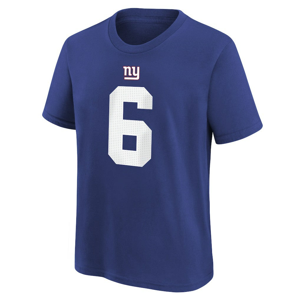 Jaxson Dart New York Giants Youth Name & Number T-Shirt Royal - Nike
