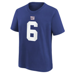 Jaxson Dart New York Giants Youth Name & Number T-Shirt Royal - Nike