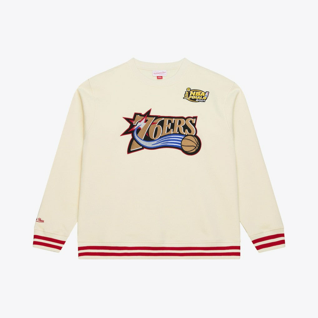 Mitchell & Ness - Philadelphia 76ers Hardwood Classics 76 Originals Collection Sweatshirt - Cream