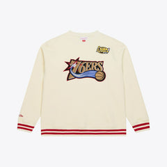 Mitchell & Ness - Philadelphia 76ers Hardwood Classics 76 Originals Collection Sweatshirt - Cream