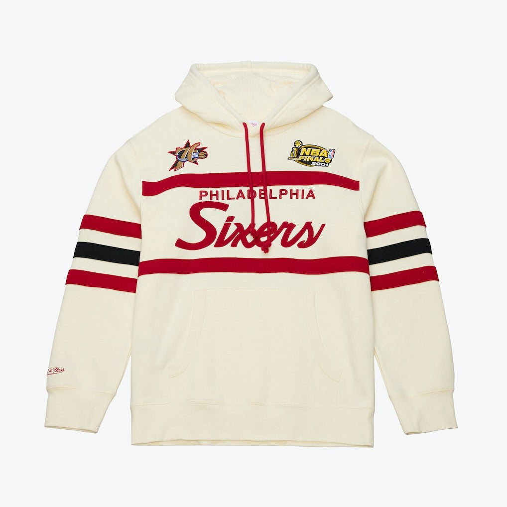 Mitchell & Ness - Philadelphia 76ers Hardwood Classics 76 Originals Collection Head Coach Hoodie - Cream