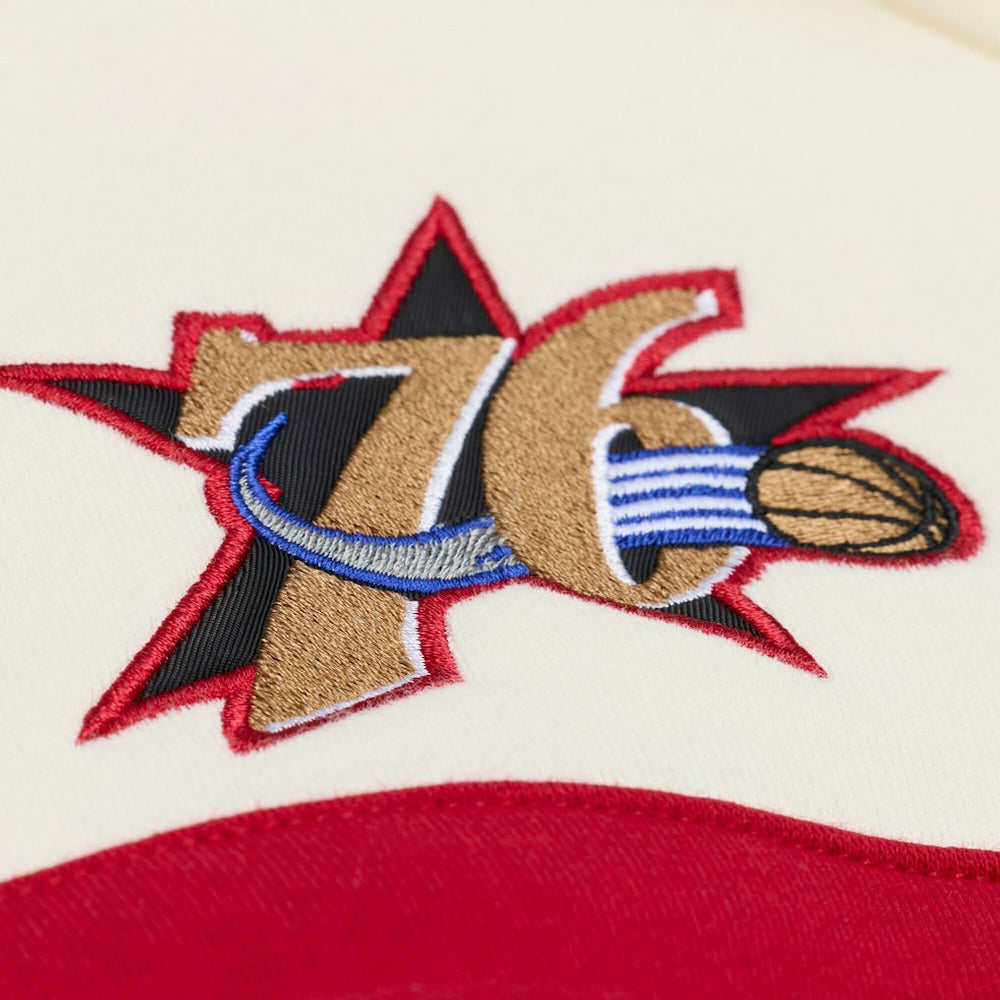 Mitchell & Ness - Philadelphia 76ers Hardwood Classics 76 Originals Collection Head Coach Hoodie - Cream