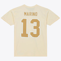 Dan Marino Miami Dolphins Sandman Name & Number T-Shirt Cream - Mitchell & Ness