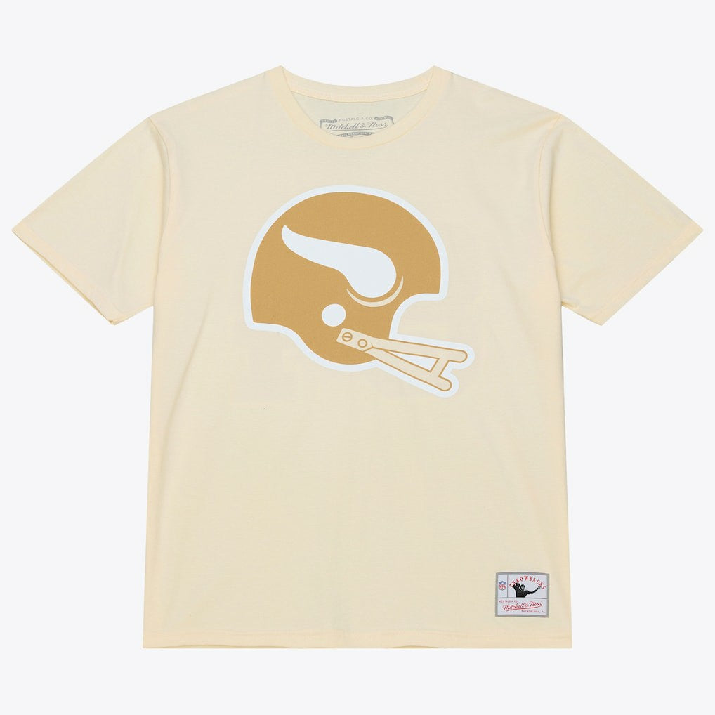 Randy Moss Minnesota Vikings Sandman Name & Number T-Shirt Cream - Mitchell & Ness