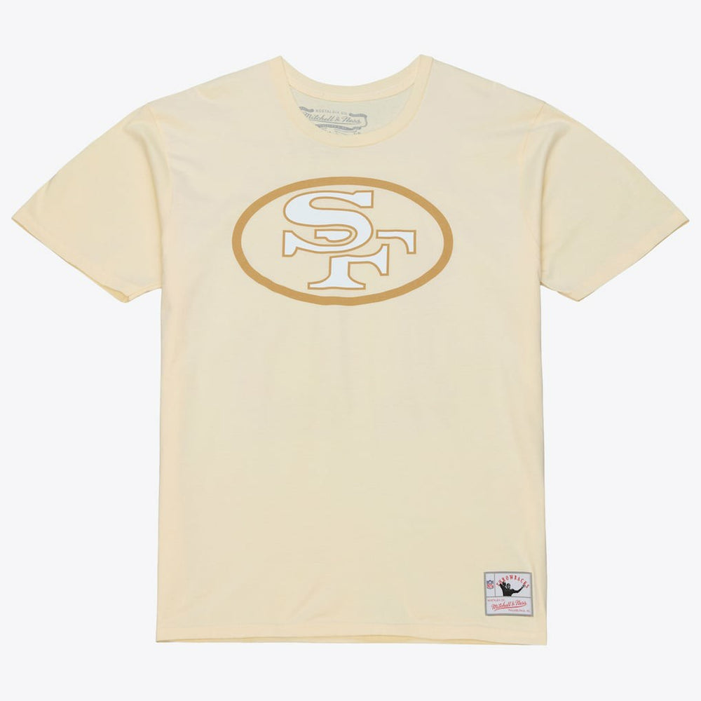 Joe Montana San Francisco 49ers Sandman Name & Number T-Shirt Cream - Mitchell & Ness