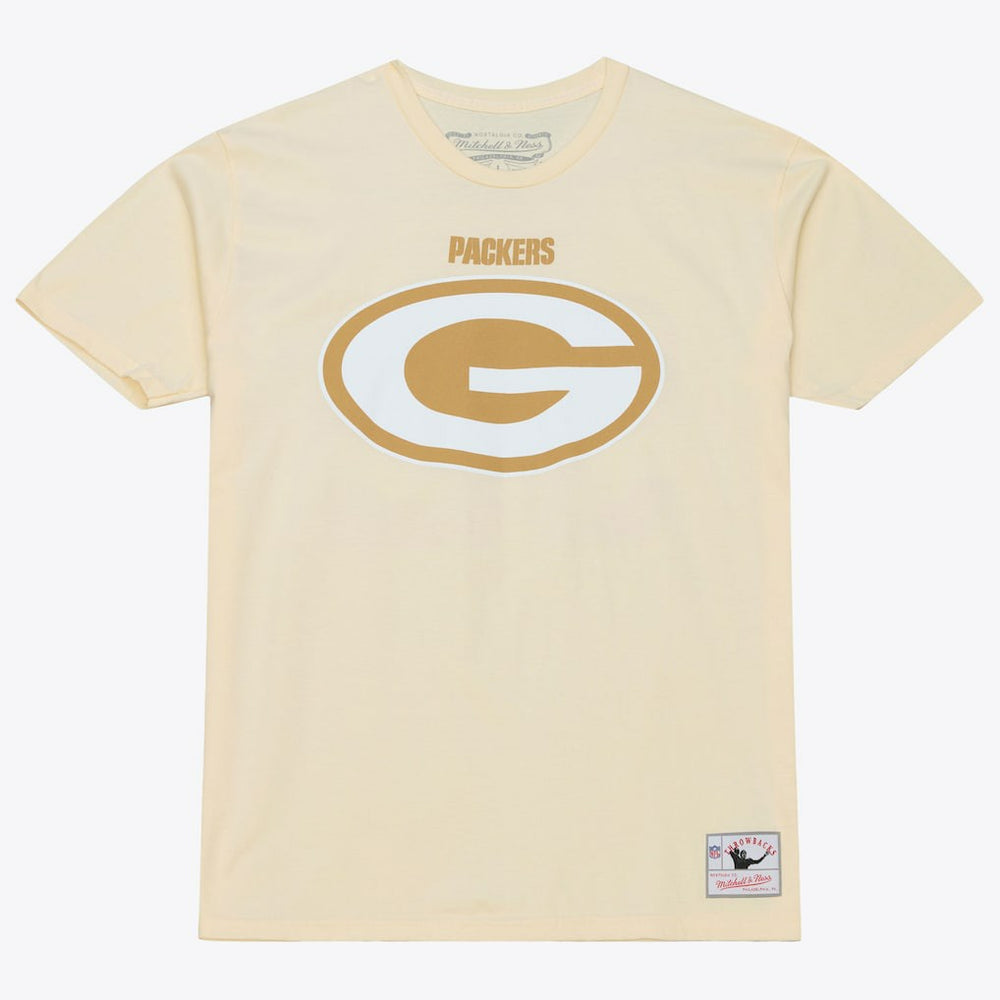 Reggie White Green Bay Packers Sandman Name & Number T-Shirt Cream - Mitchell & Ness