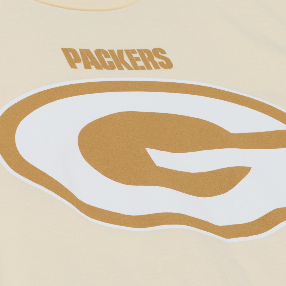 Reggie White Green Bay Packers Sandman Name & Number T-Shirt Cream - Mitchell & Ness