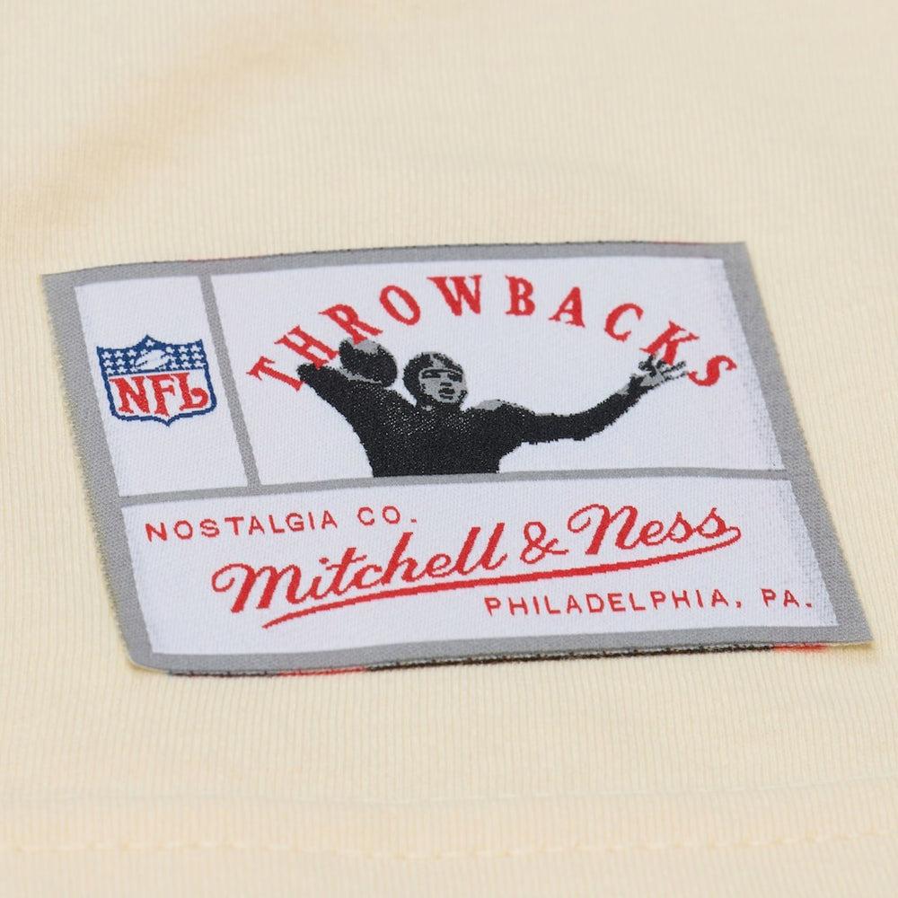 Ray Lewis Baltimore Ravens Sandman Name & Number T-Shirt Cream - Mitchell & Ness