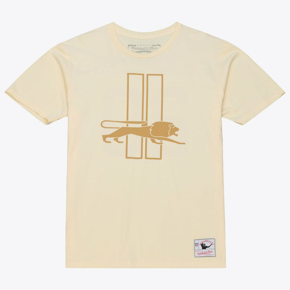 Barry Sanders Detroit Lions Sandman Name & Number T-Shirt Cream - Mitchell & Ness