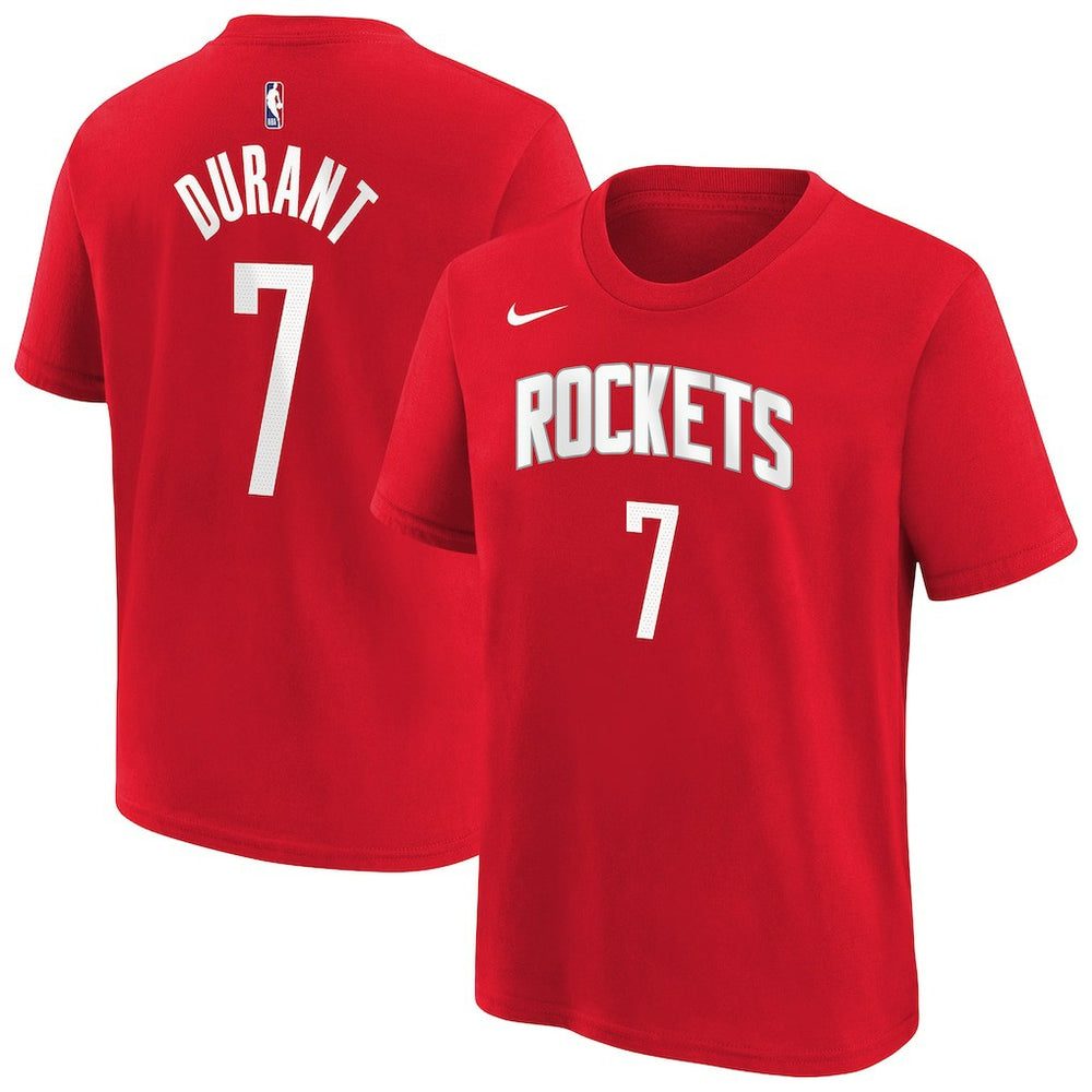 Nike - Kevin Durant Houston Rockets Youth Icon Name & Number T-Shirt - Red