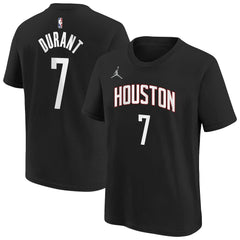 NBA - Kevin Durant Houston Rockets Jordan Brand Youth Statement Name & Number T-Shirt - Black