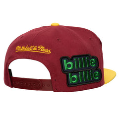 Mitchell & Ness - Cleveland Cavaliers x Billie Eilish Hardwood Classics Patch Snapback Hat - Wine/Gold