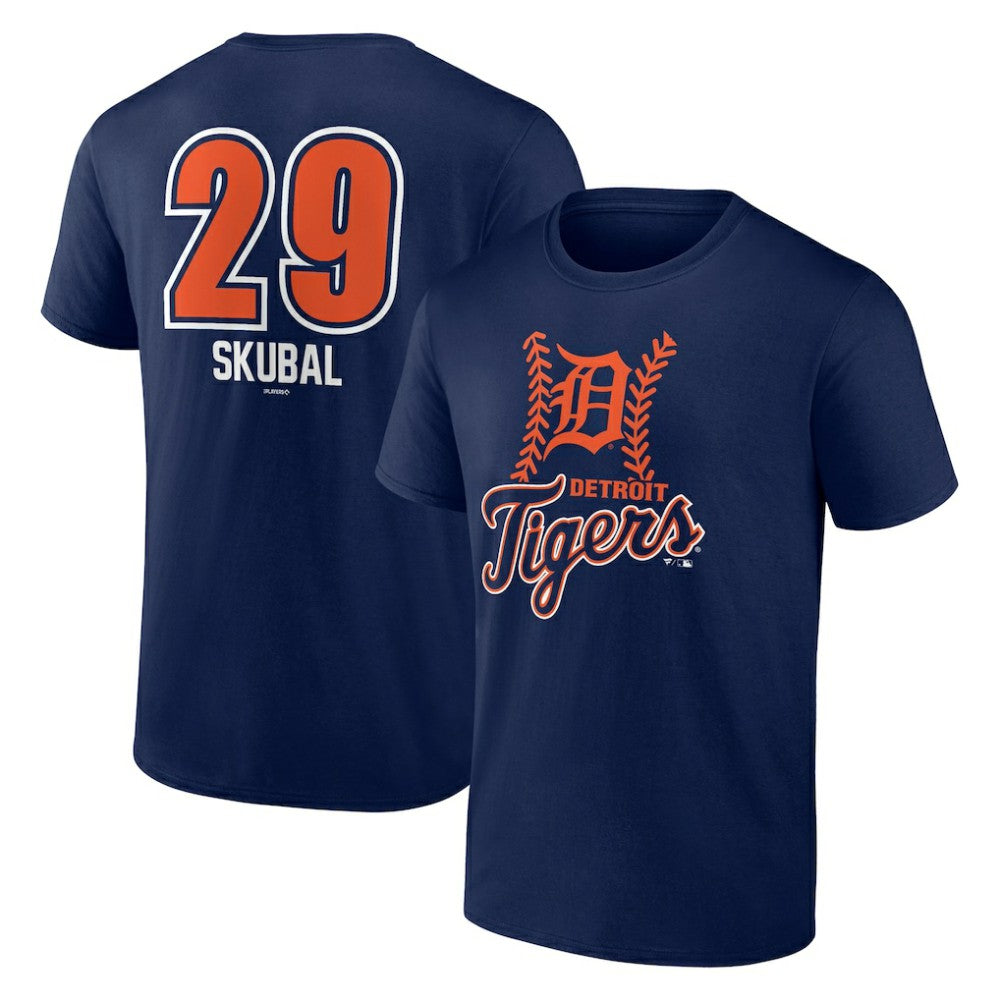 Tarik Skubal Detroit Tigers Fastball Player Name & Number T-Shirt Lifestyle