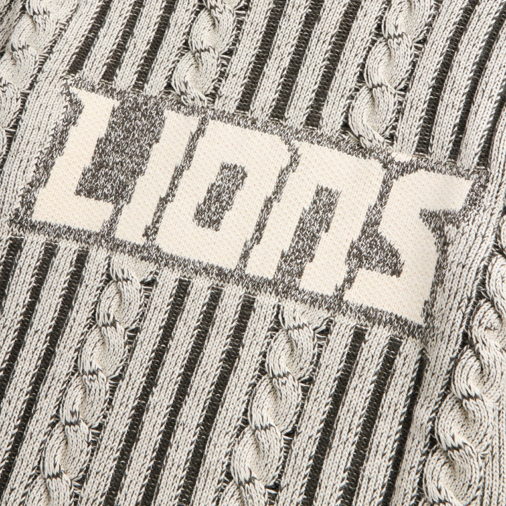 Detroit Lions Off Season x NFL Unisex Cable Knit Sweater Cream/Gray - NFL