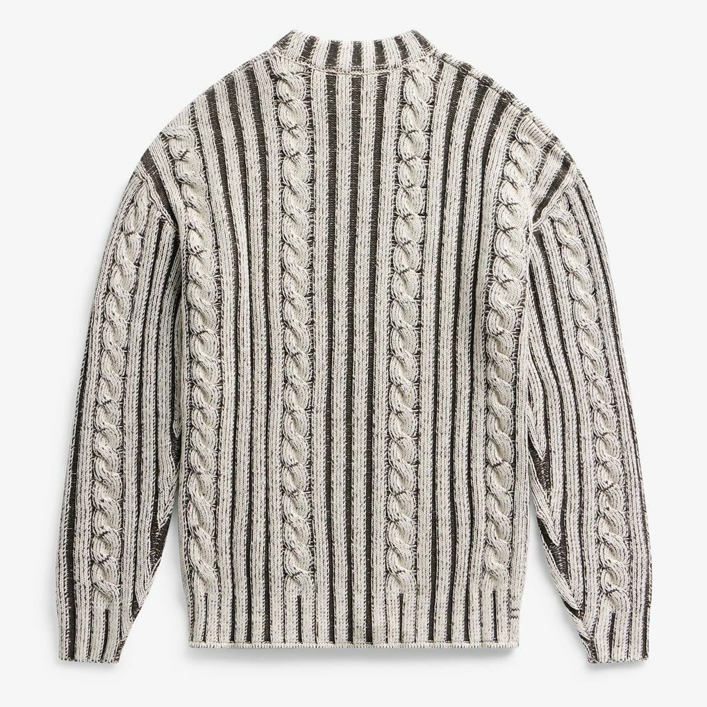 Buffalo Bills Off Season x NFL Unisex Cable Knit Sweater Cream/Gray - NFL