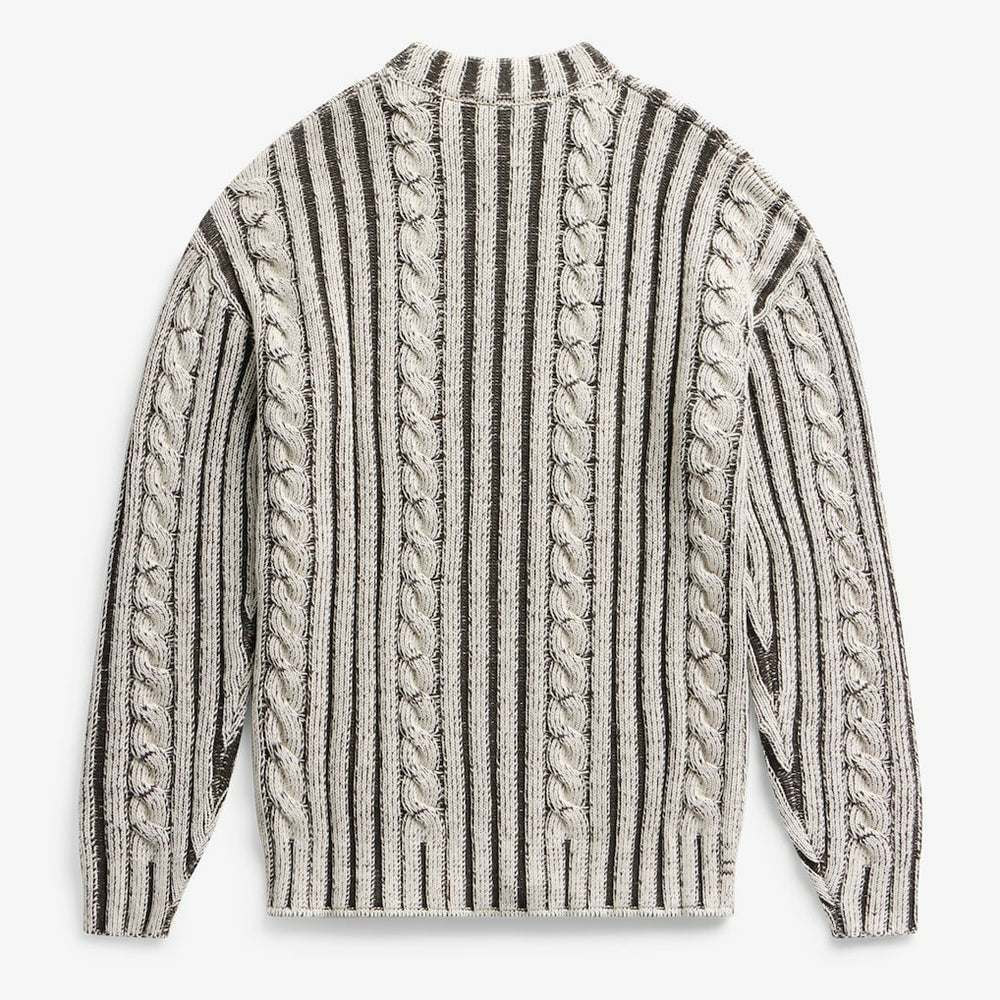 Buffalo Bills Off Season x NFL Unisex Cable Knit Sweater Cream/Gray - NFL