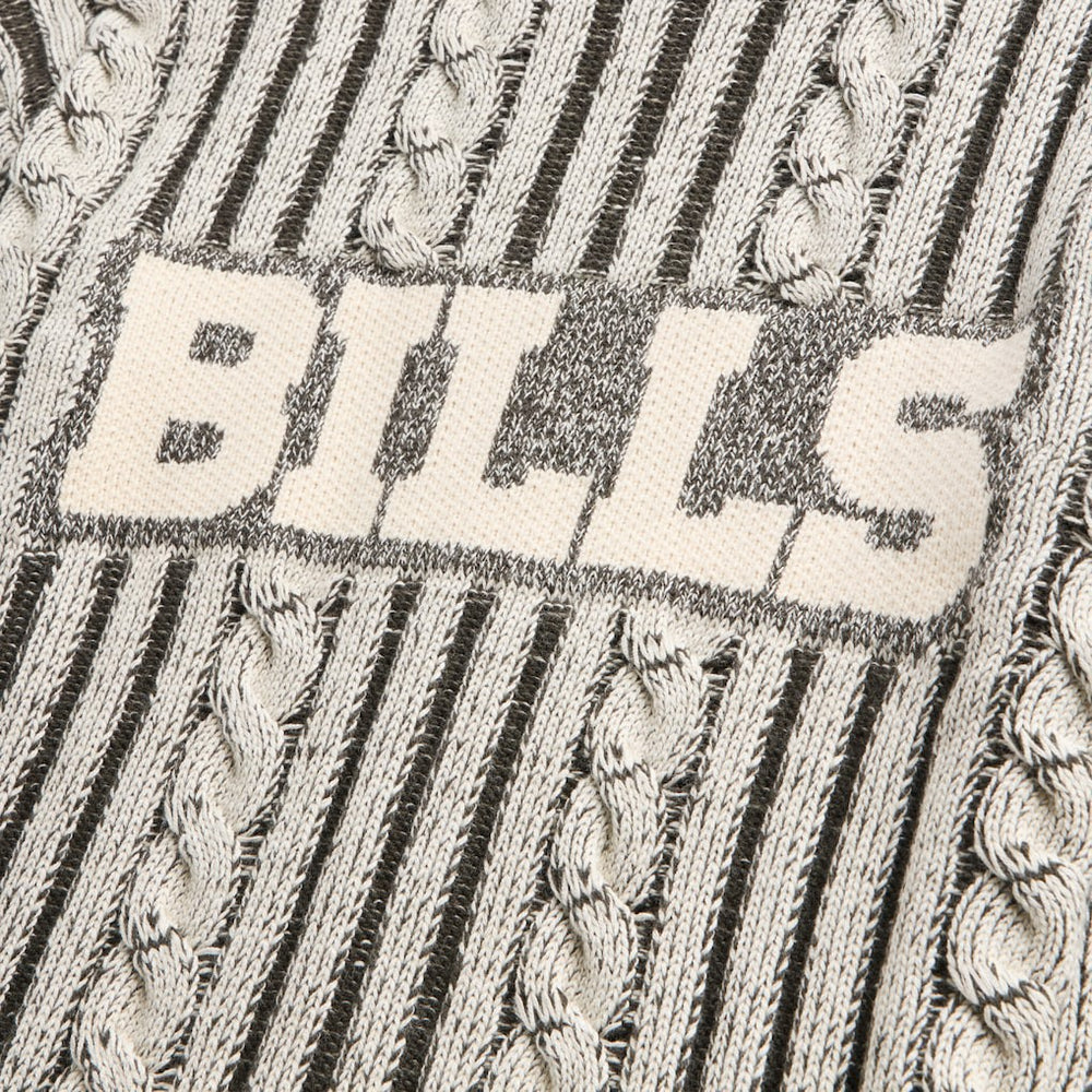 Buffalo Bills Off Season x NFL Unisex Cable Knit Sweater Cream/Gray - NFL