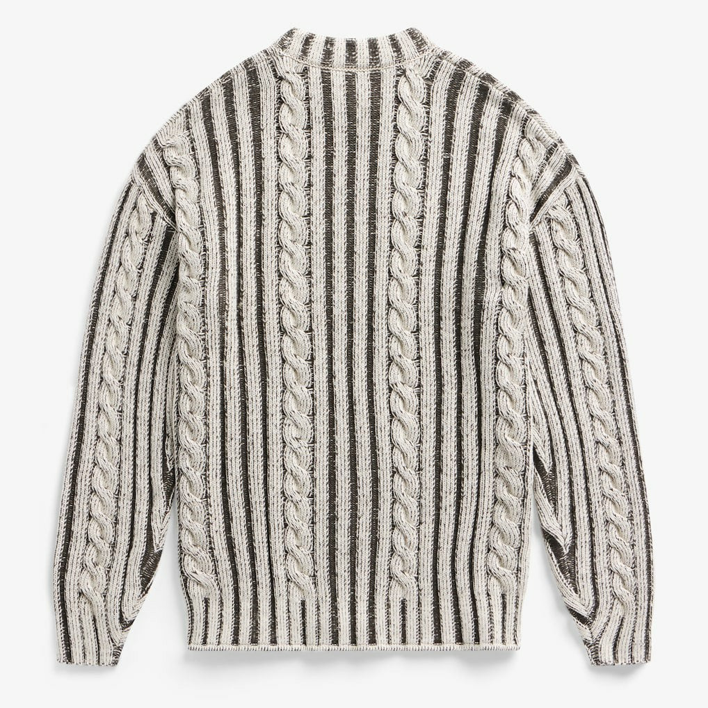 San Francisco 49ers Off Season x NFL Unisex Cable Knit Sweater Cream/Gray - NFL