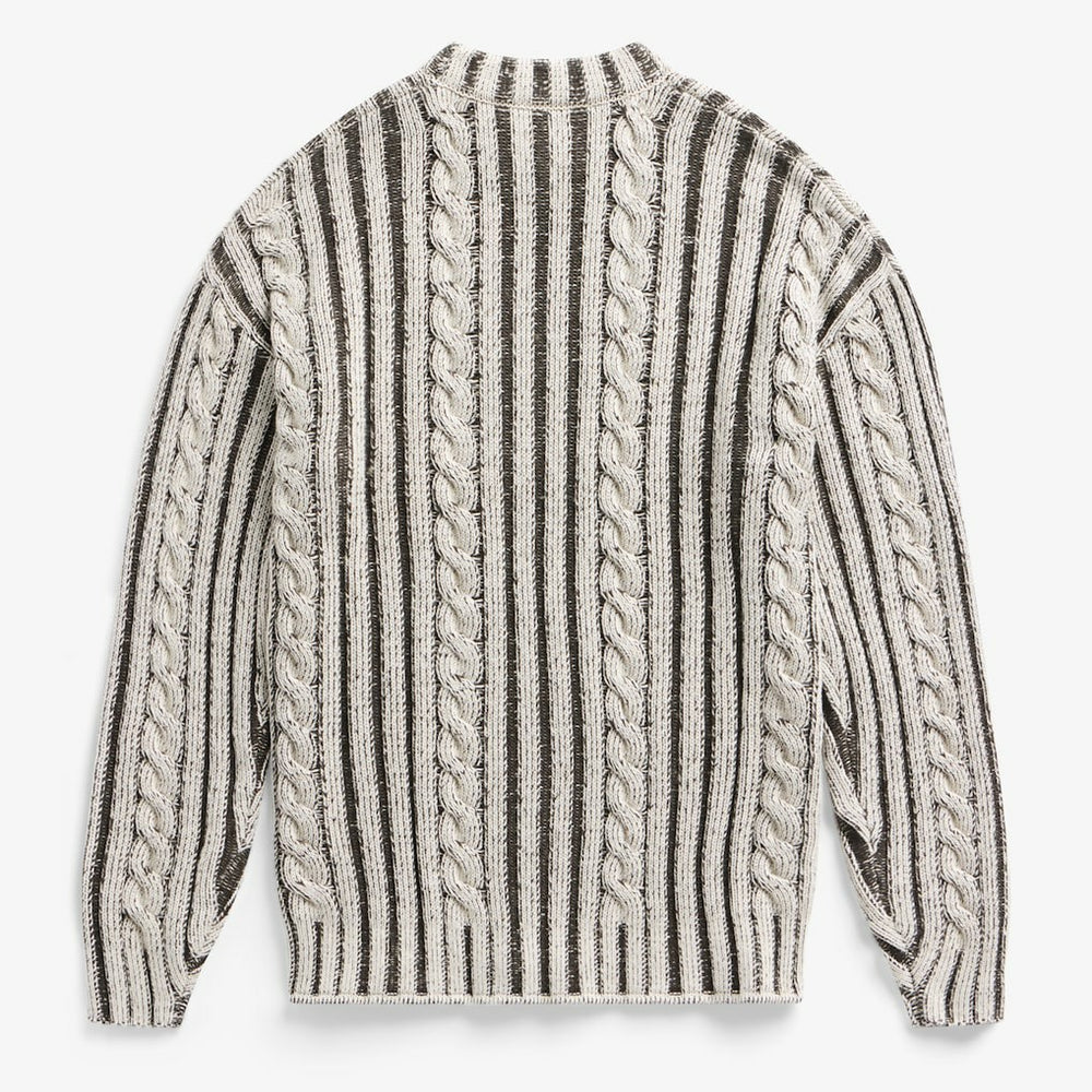 San Francisco 49ers Off Season x NFL Unisex Cable Knit Sweater Cream/Gray - NFL