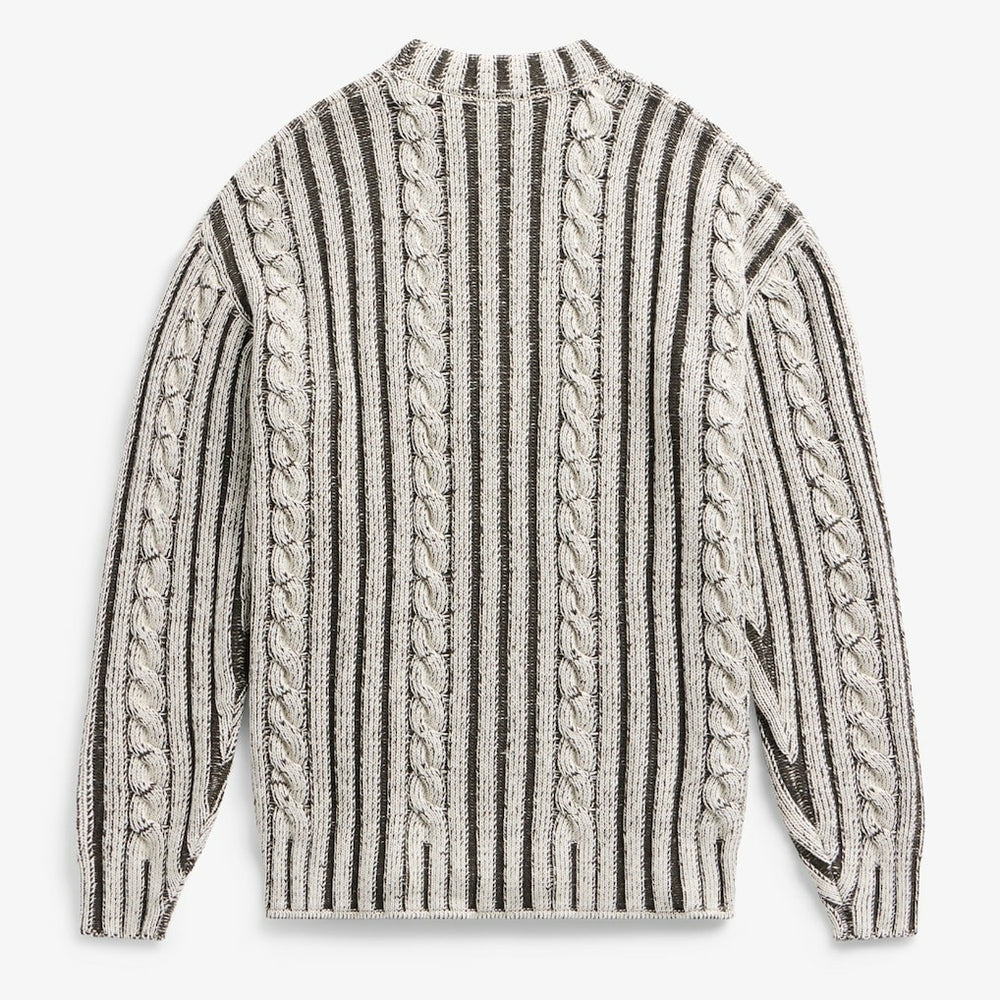 Kansas City Chiefs Off Season x NFL Unisex Cable Knit Sweater Cream/Gray - NFL