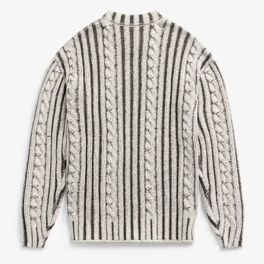 Philadelphia Eagles Off Season x NFL Unisex Cable Knit Sweater Cream/Gray - NFL