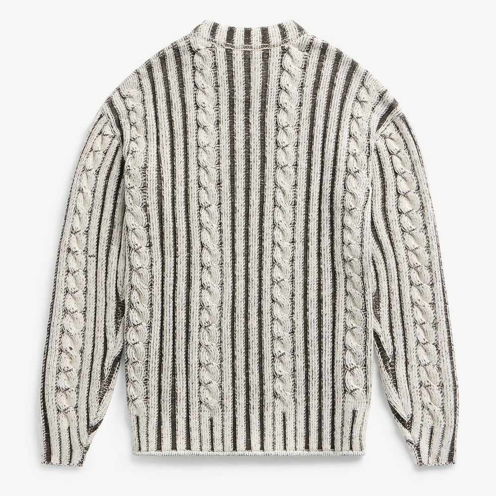 Philadelphia Eagles Off Season x NFL Unisex Cable Knit Sweater Cream/Gray - NFL