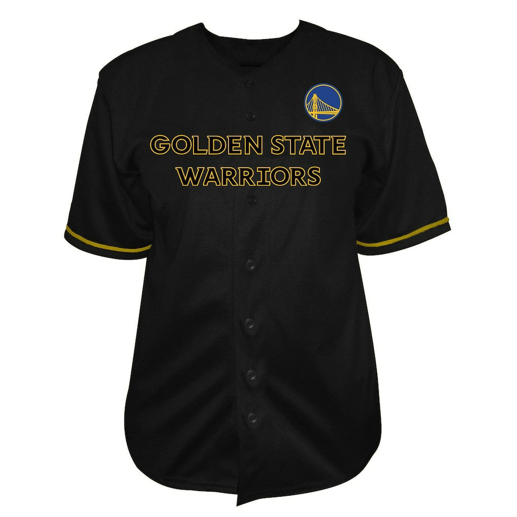 Fanatics - Golden State Warriors Big & Tall Pop Full-Button Jersey - Black