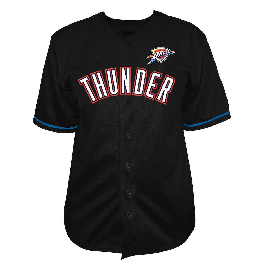 Fanatics - Oklahoma City Thunder Big & Tall Pop Full-Button Jersey - Black
