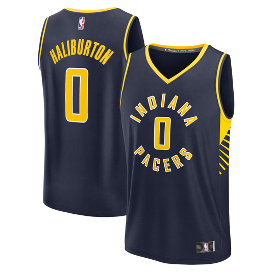 Tyrese Haliburton Indiana Pacers Fanatics Fast Break Replica Jersey - Navy - Icon Edition | NBA Jerseys