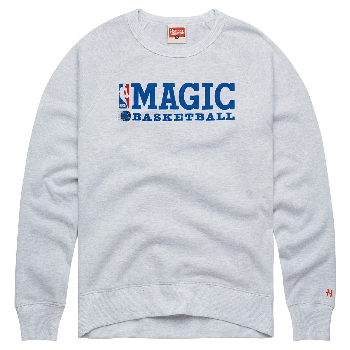 NBA - Orlando Magic Homage Unisex Logoman Retro Tri-Blend Raglan Sweatshirt - Ash