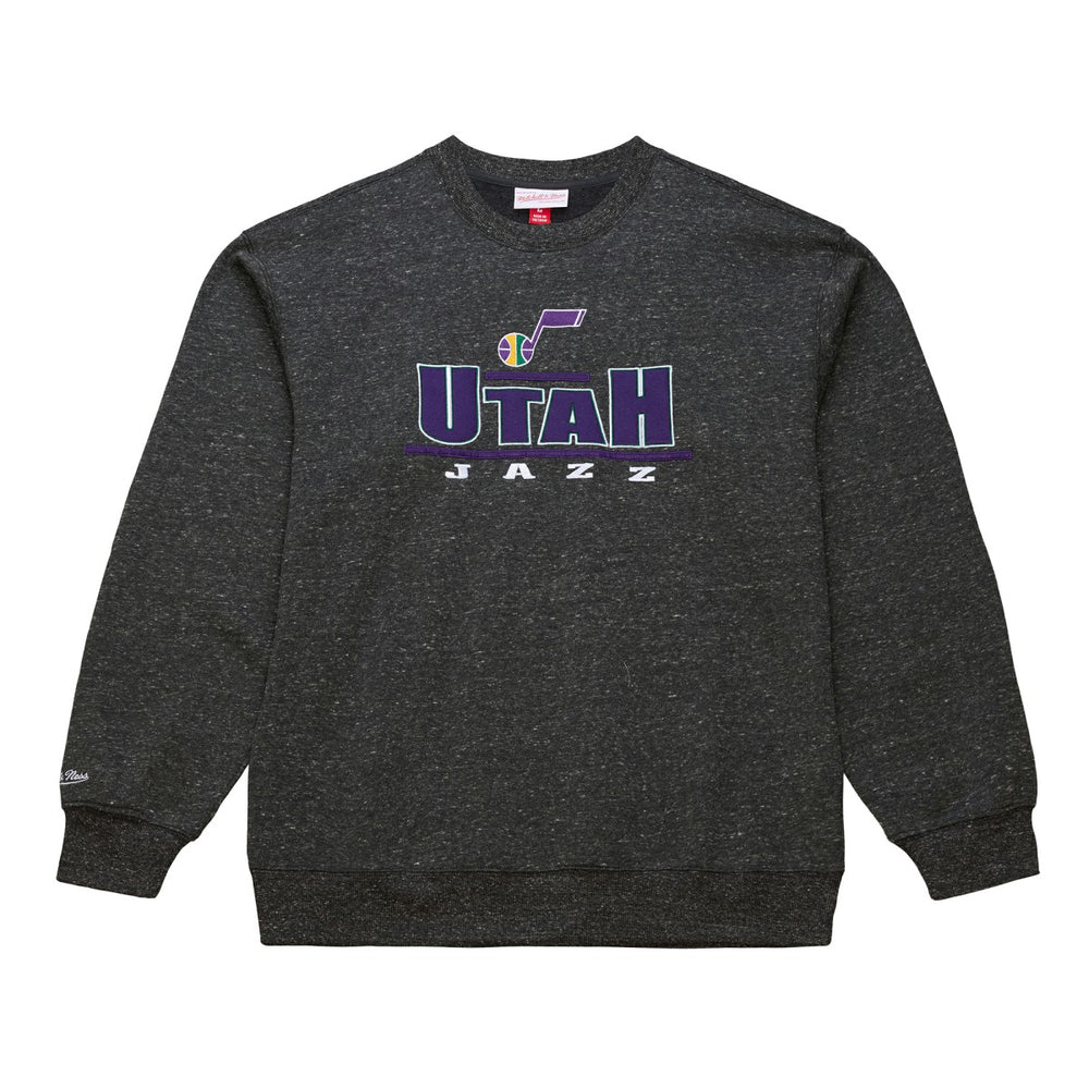 Mitchell & Ness - Utah Jazz Throw It Back Fleece Sweatshirt - Black