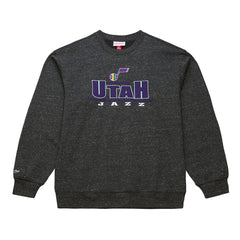 Mitchell & Ness - Utah Jazz Throw It Back Fleece Sweatshirt - Black