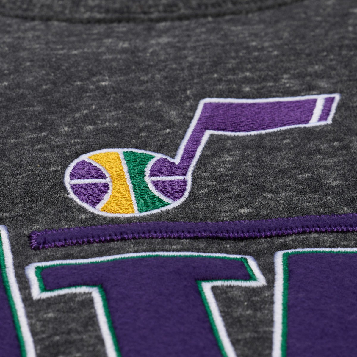 Mitchell & Ness - Utah Jazz Throw It Back Fleece Sweatshirt - Black