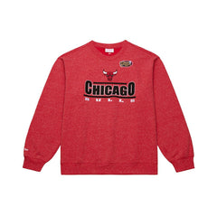 Mitchell & Ness - Chicago Bulls Throw It Back Fleece Sweatshirt - Red
