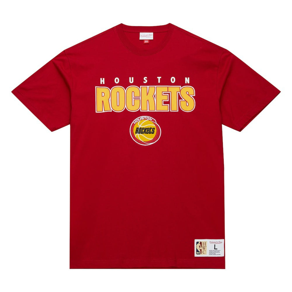 Mitchell & Ness - Houston Rockets Hardwood Classics Throw It Back Premium T-Shirt - Red
