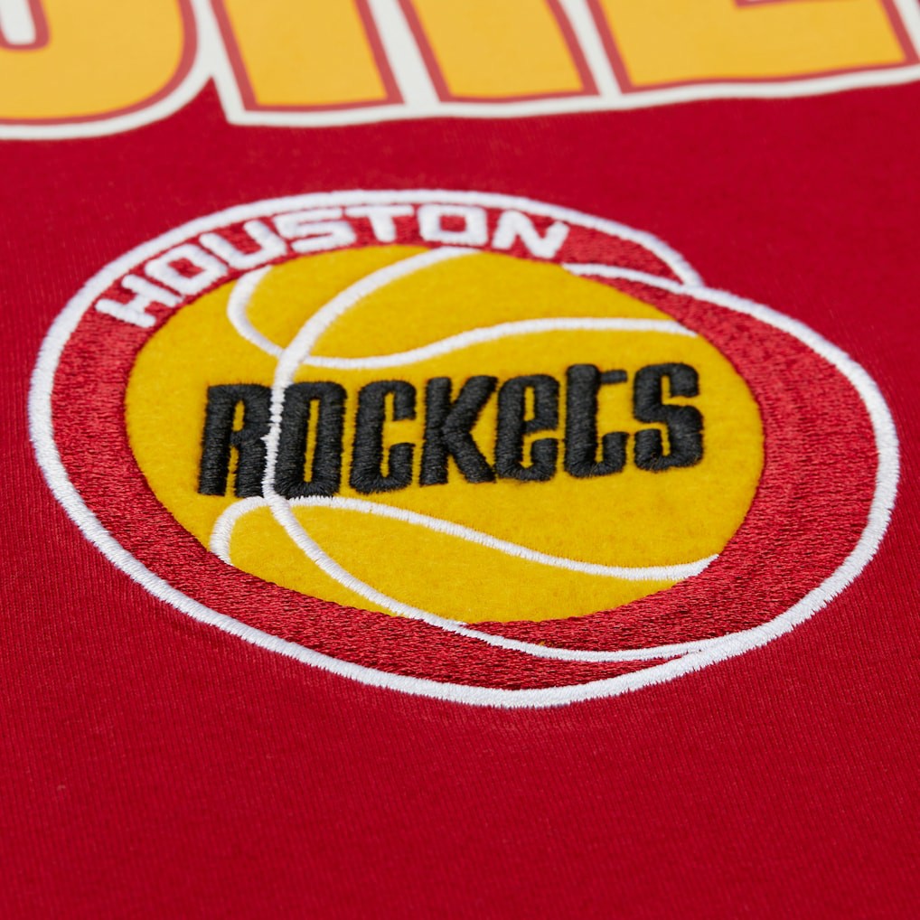 Mitchell & Ness - Houston Rockets Hardwood Classics Throw It Back Premium T-Shirt - Red