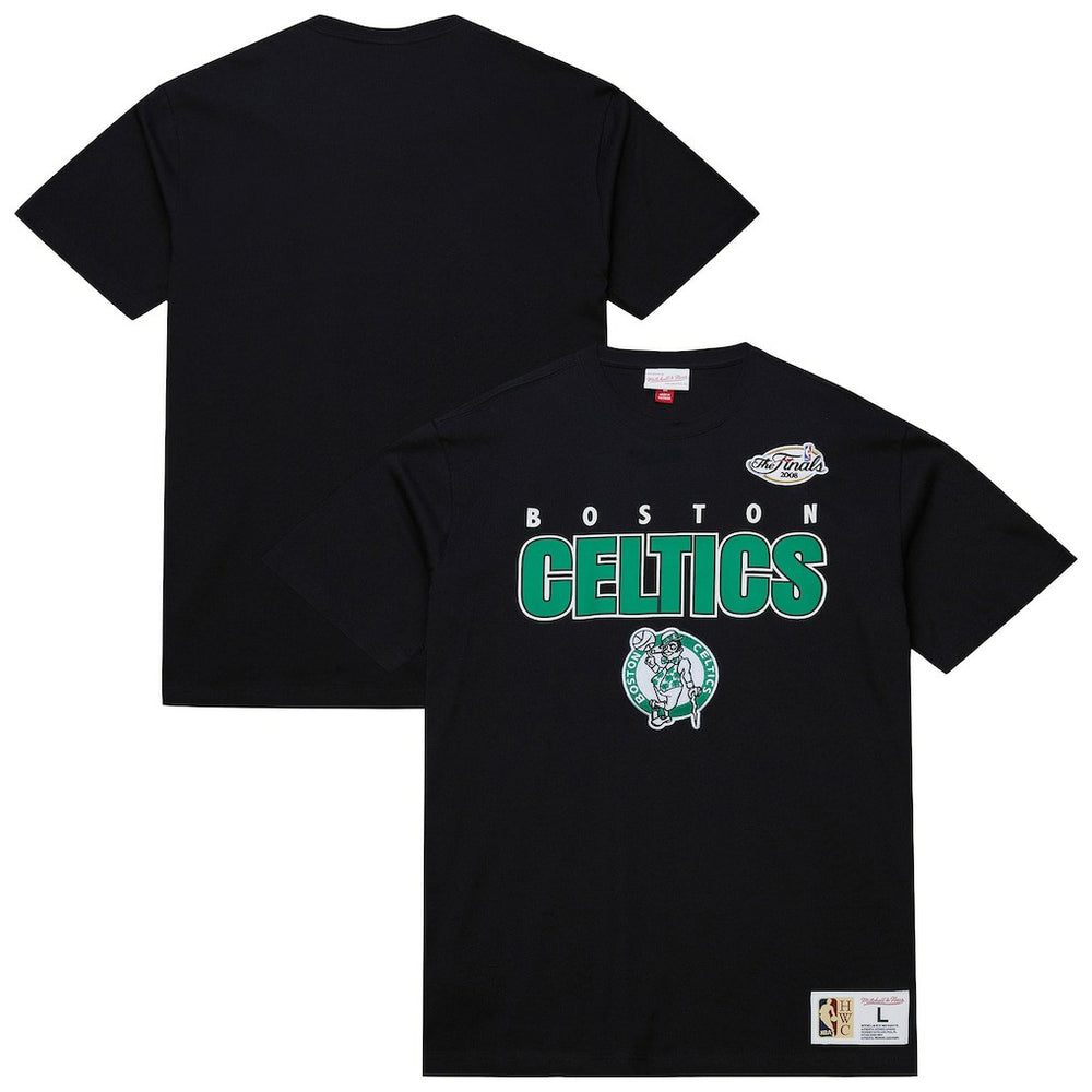 Mitchell & Ness - Boston Celtics Hardwood Classics Throw It Back Premium T-Shirt - Black
