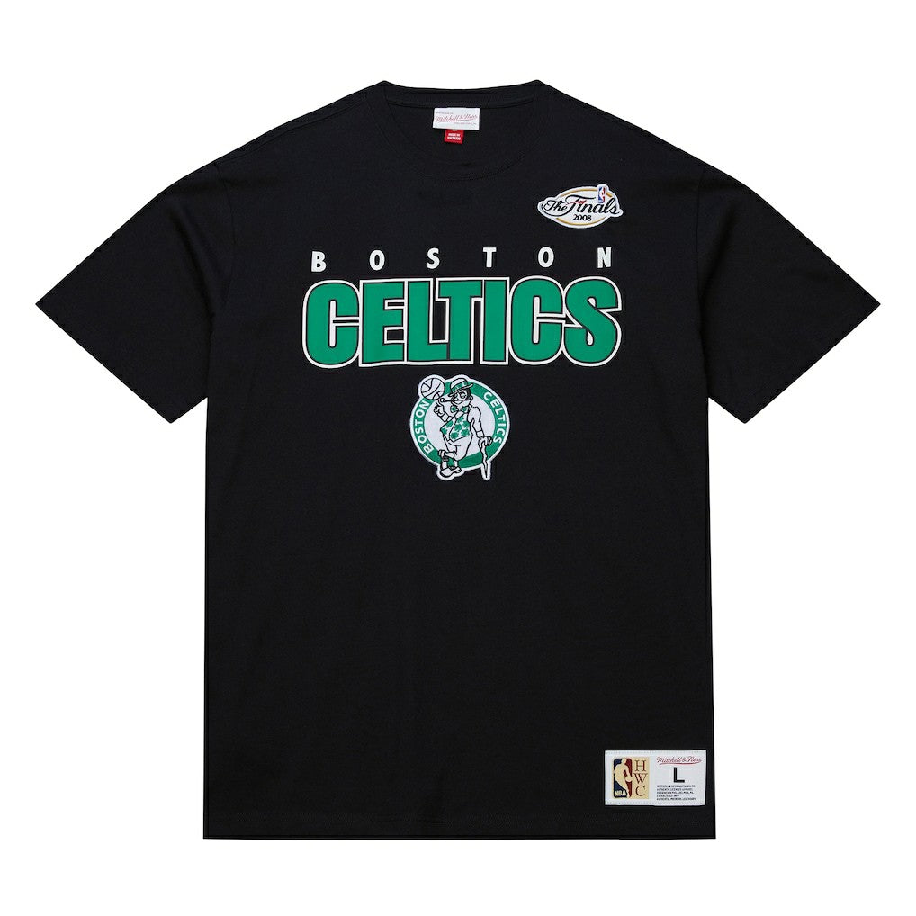 Mitchell & Ness - Boston Celtics Hardwood Classics Throw It Back Premium T-Shirt - Black