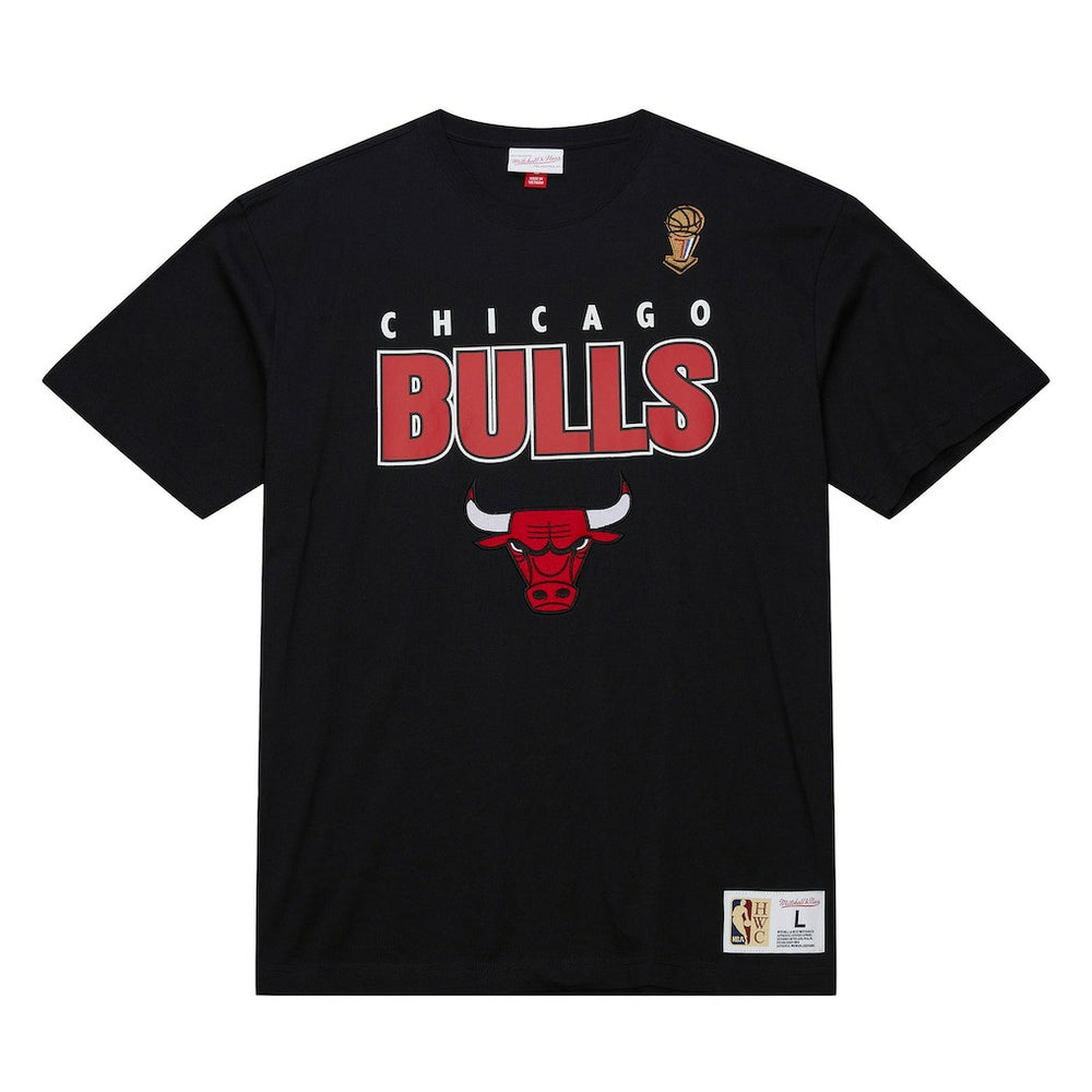 Mitchell & Ness - Chicago Bulls Hardwood Classics Throw It Back Premium T-Shirt - Black