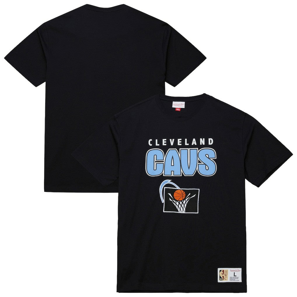 Mitchell & Ness - Cleveland Cavaliers Hardwood Classics Throw It Back Premium T-Shirt - Black