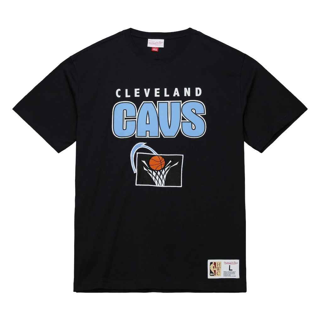 Mitchell & Ness - Cleveland Cavaliers Hardwood Classics Throw It Back Premium T-Shirt - Black