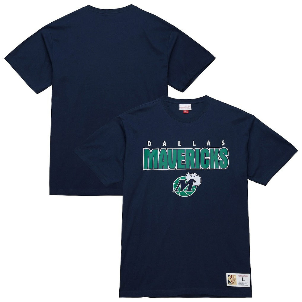 Mitchell & Ness - Dallas Mavericks Hardwood Classics Throw It Back Premium T-Shirt - Navy