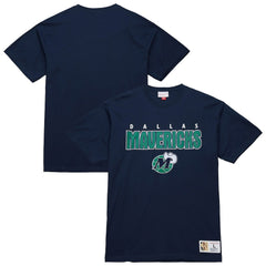 Mitchell & Ness - Dallas Mavericks Hardwood Classics Throw It Back Premium T-Shirt - Navy