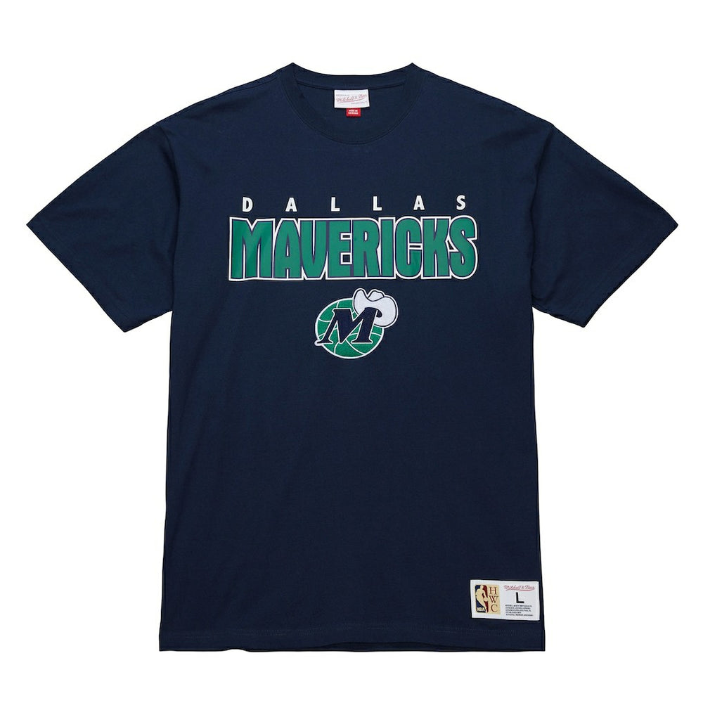 Mitchell & Ness - Dallas Mavericks Hardwood Classics Throw It Back Premium T-Shirt - Navy