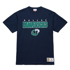 Mitchell & Ness - Dallas Mavericks Hardwood Classics Throw It Back Premium T-Shirt - Navy