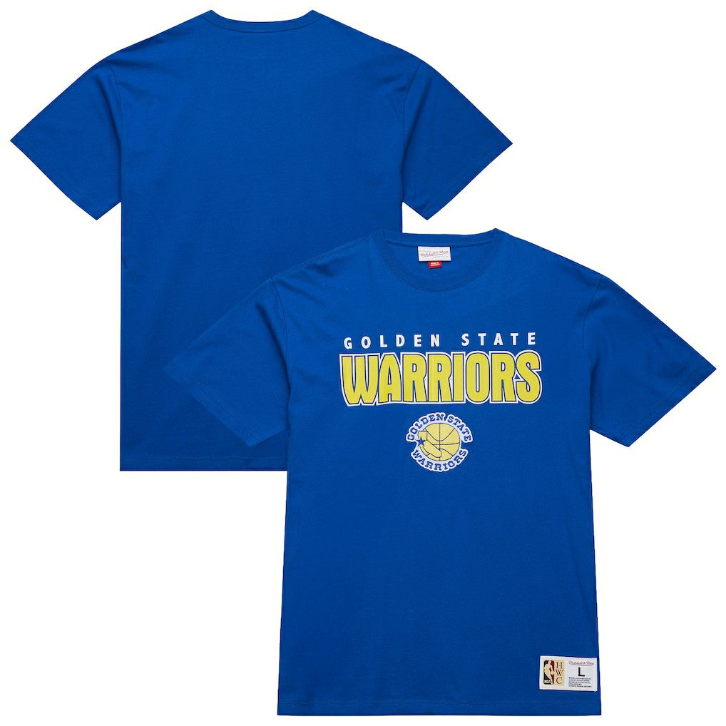 Mitchell & Ness - Golden State Warriors Hardwood Classics Throw It Back Premium T-Shirt - Royal
