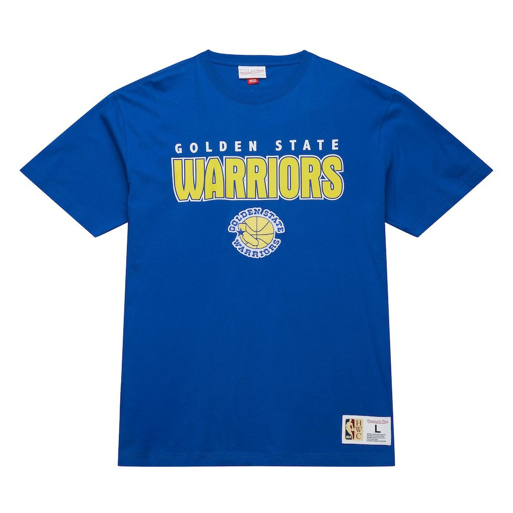 Mitchell & Ness - Golden State Warriors Hardwood Classics Throw It Back Premium T-Shirt - Royal