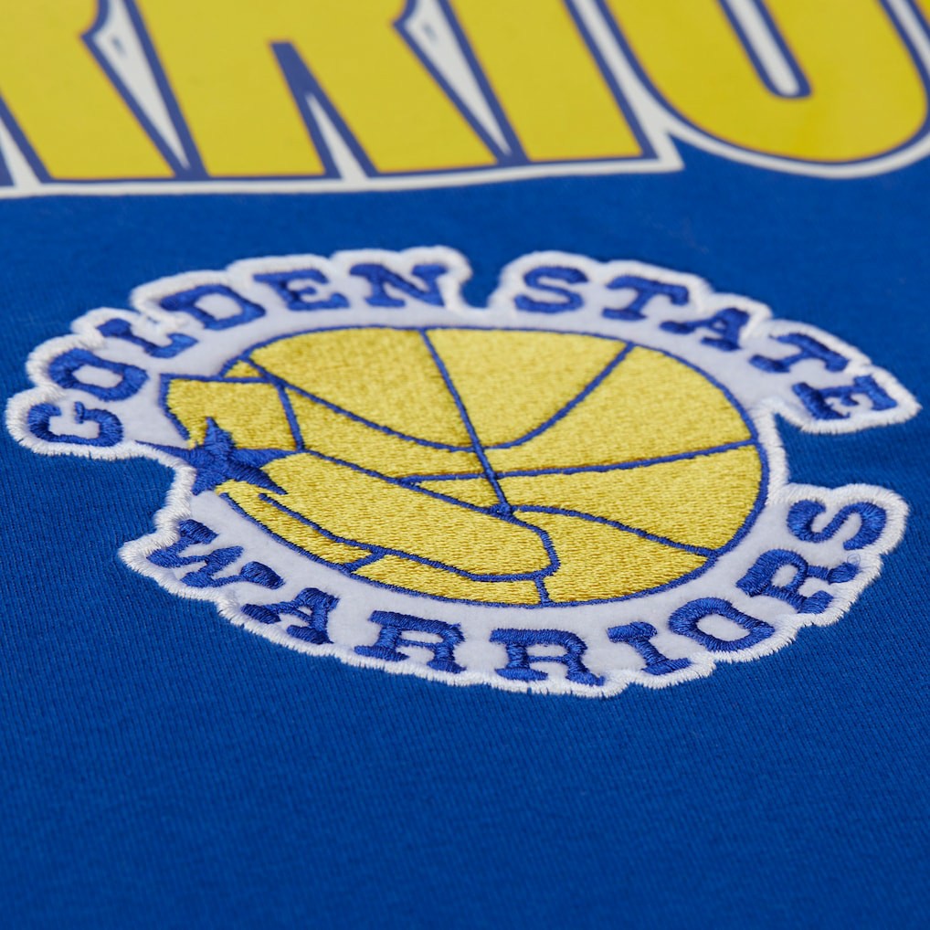 Mitchell & Ness - Golden State Warriors Hardwood Classics Throw It Back Premium T-Shirt - Royal